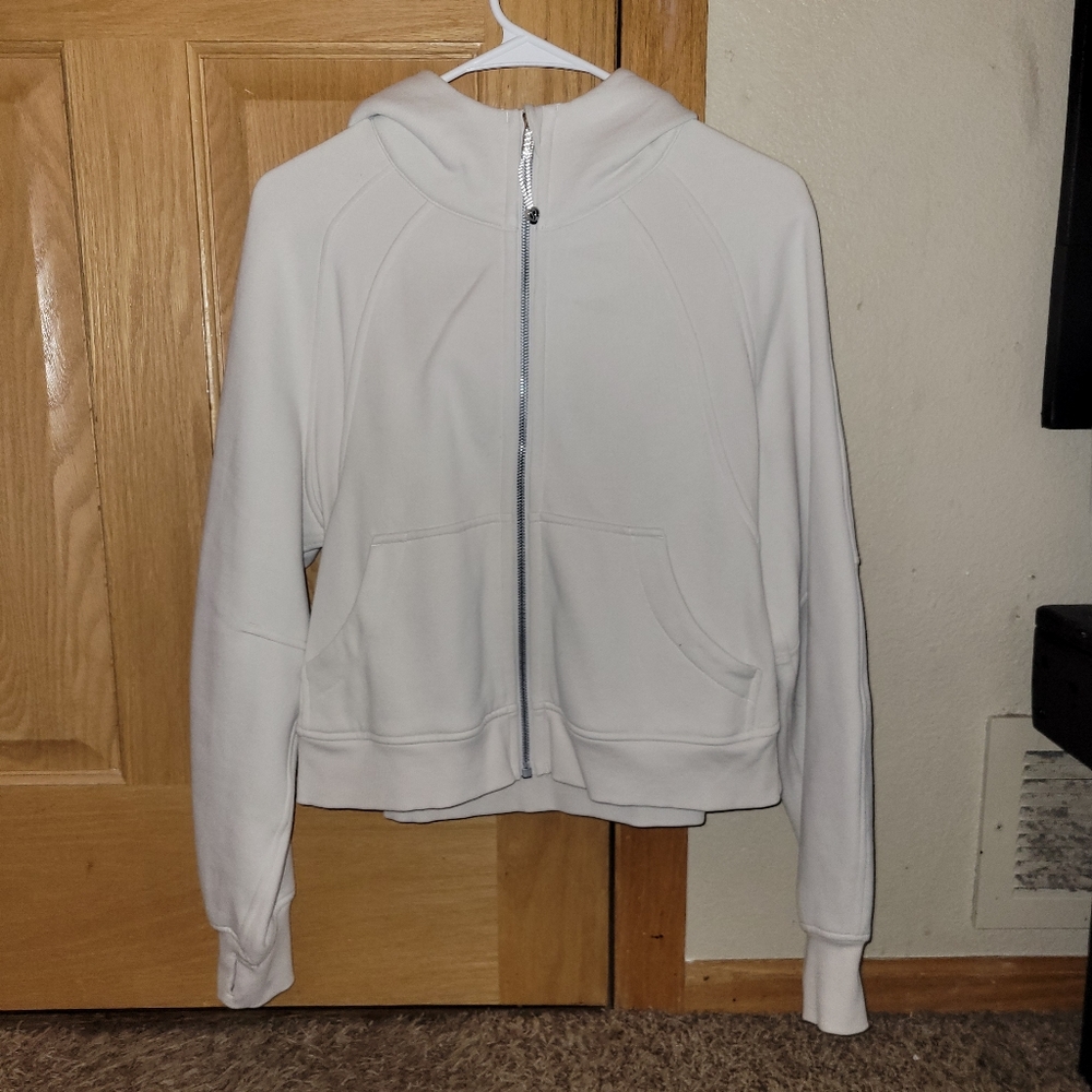 Lululemon Scuba Full Zip Hoodie - White Opal